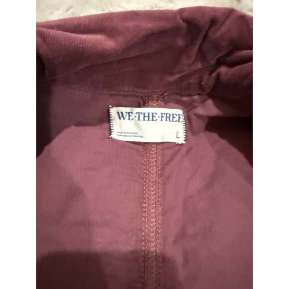 NWT $178 Free People Jayde Cord Flare Jumpsuit Wine L Cottagecore Western Retro - Picture 11 of 16